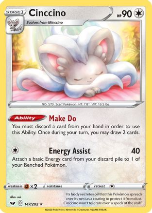 Cinccino (SSH-147) (Reverse Holofoil)