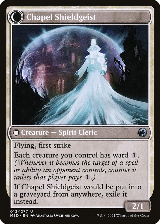 Chaplain of Alms // Chapel Shieldgeist (MID-013) (Foil)