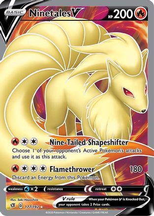 Ninetales V (Full Art) (RCL-177) (Holofoil)