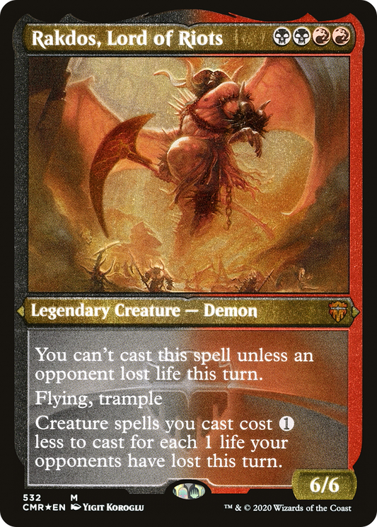 Rakdos, Lord of Riots (CMR-532) (Etched Foil)