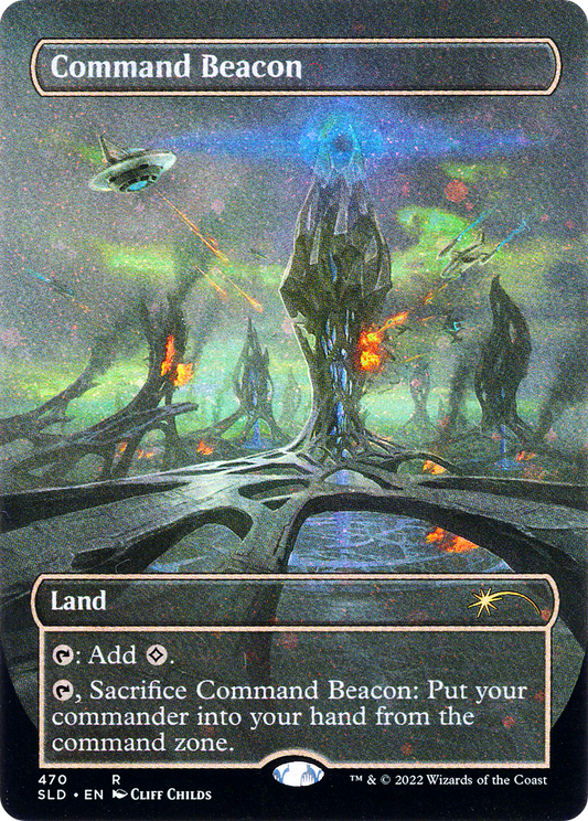 Command Beacon (SLD-470) (Borderless) (Galaxy) (Foil)