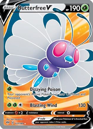 Butterfree V (Full Art) (DAA-177) (Holofoil)