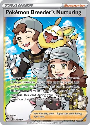 Pokemon Breeder's Nurturing (Full Art) (DAA-188) (Holofoil)