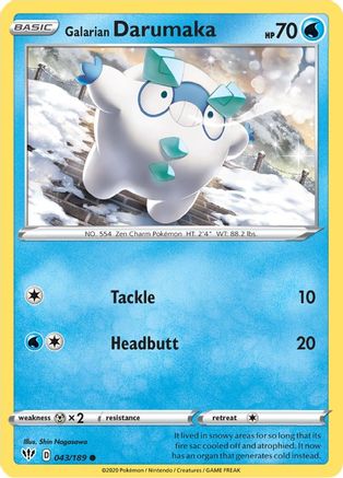 Galarian Darumaka (DAA-043) (Reverse Holofoil)