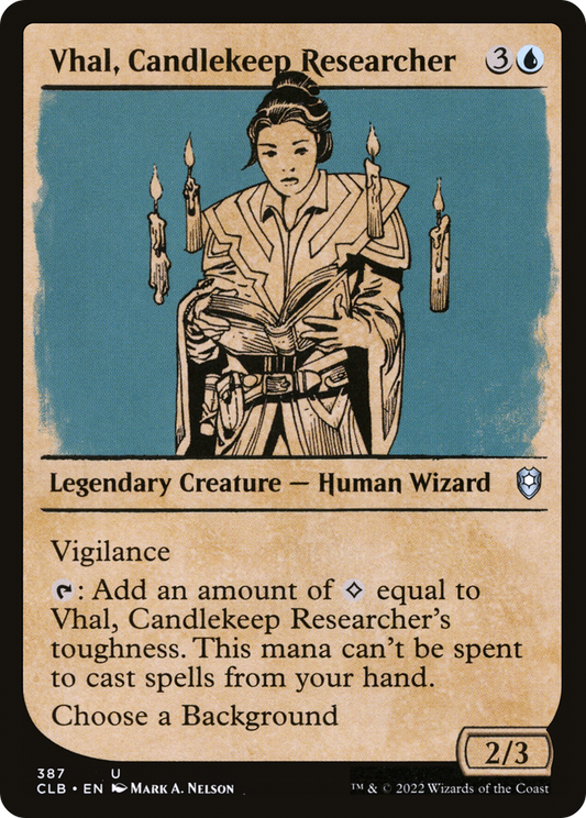 Vhal, Candlekeep Researcher (CLB-387) (Showcase) (Foil)