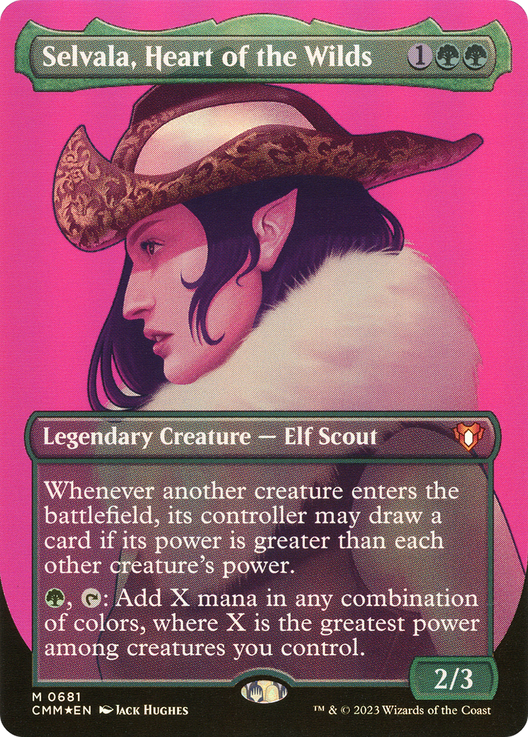 Selvala, Heart of the Wilds (CMM-1064) (Borderless) (Textured Foil)