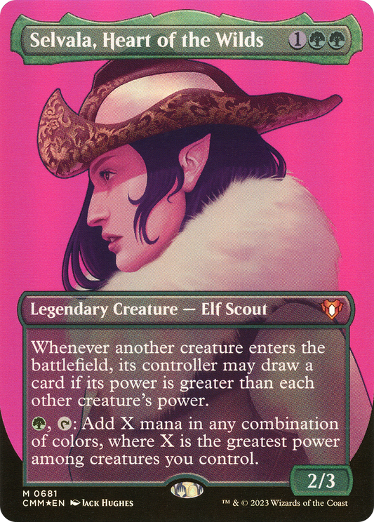 Selvala, Heart of the Wilds (CMM-1064) (Borderless) (Textured Foil)