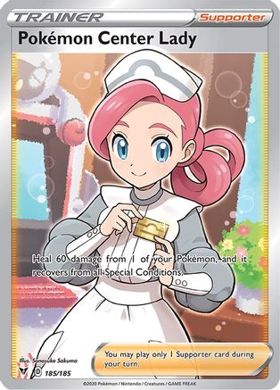 Pokemon Center Lady (Full Art) (VIV-185) (Holofoil)