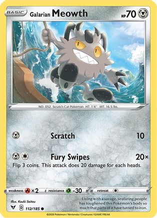 Galarian Meowth (VIV-112) (Reverse Holofoil)