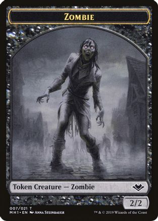 Zombie // Golem Double-Sided Token (MH1-7 // 18)