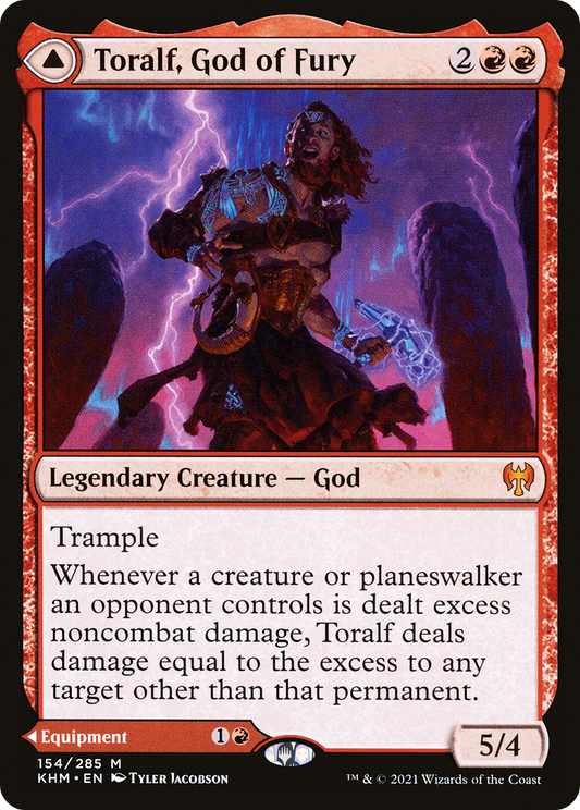 Toralf, God of Fury // Toralf's Hammer (KHM-154) (Foil)