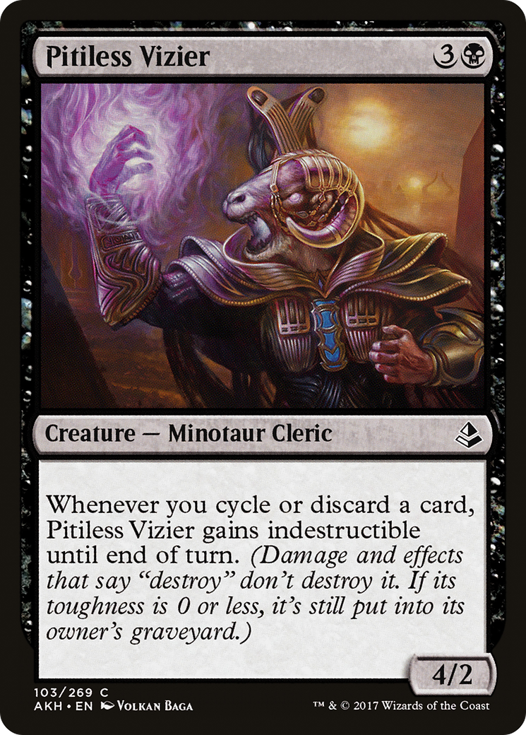 Pitiless Vizier (AKH-103) (Foil)