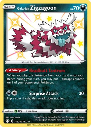 Galarian Zigzagoon (SHFSV-SV078) (Holofoil)