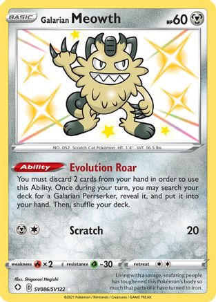 Galarian Meowth (SHFSV-SV086) (Holofoil)