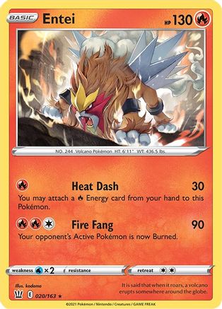 Entei (BST-020) (Reverse Holofoil)