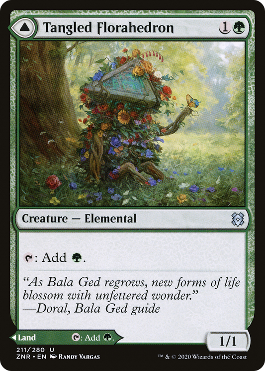 Tangled Florahedron // Tangled Vale (ZNR-211) (Foil)