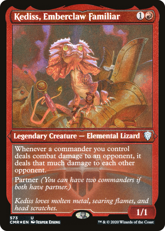 Kediss, Emberclaw Familiar (CMR-573) (Etched Foil)