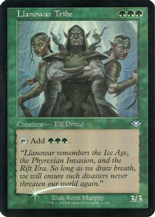 Llanowar Tribe (Retro Frame) (H1R-022) (Etched Foil)