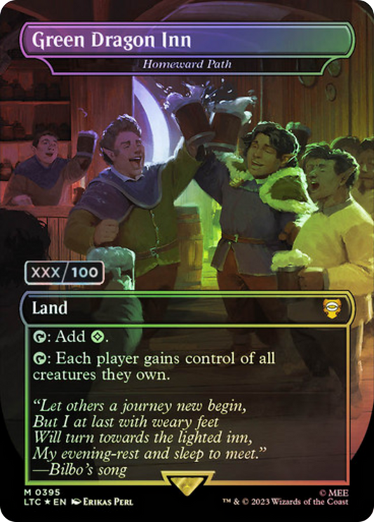 Green Dragon Inn / Homeward Path (LTC-395Z) (Borderless) (Foil) (Serialized)