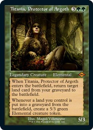 Titania, Protector of Argoth (Retro Frame) (MH2-416) (Etched Foil)