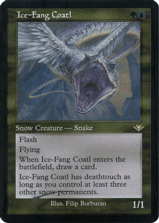 Ice-Fang Coatl (Retro Frame) (H1R-027) (Etched Foil)