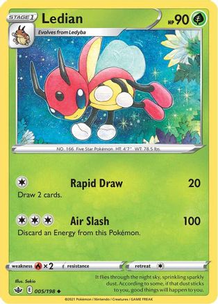 Ledian (CRE-005) (Reverse Holofoil)