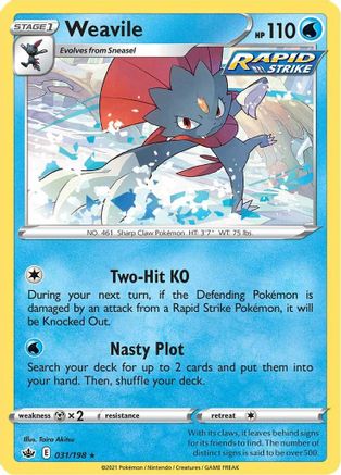 Weavile (CRE-031) (Reverse Holofoil)