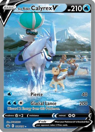 Ice Rider Calyrex V (Alternate Full Art) (CRE-164) (Holofoil)