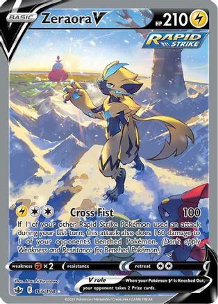 Zeraora V (Alternate Full Art) (CRE-166) (Holofoil)