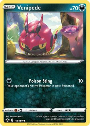 Venipede (CRE-105) (Reverse Holofoil)