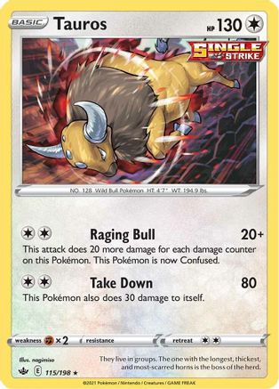 Tauros (CRE-115) (Reverse Holofoil)