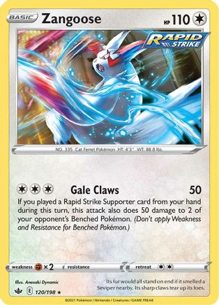 Zangoose (CRE-120) (Reverse Holofoil)