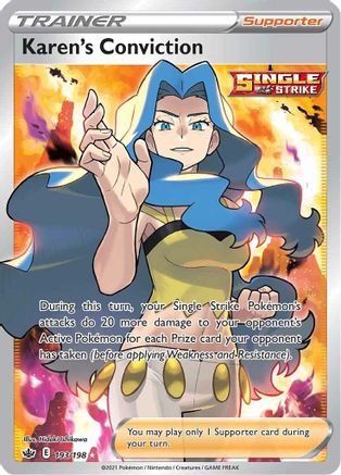 Karen's Conviction (Full Art) (CRE-193) (Holofoil)