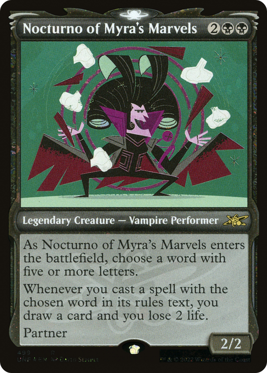 Nocturno of Myra's Marvels (UNF-499) (Showcase) (Galaxy Foil)