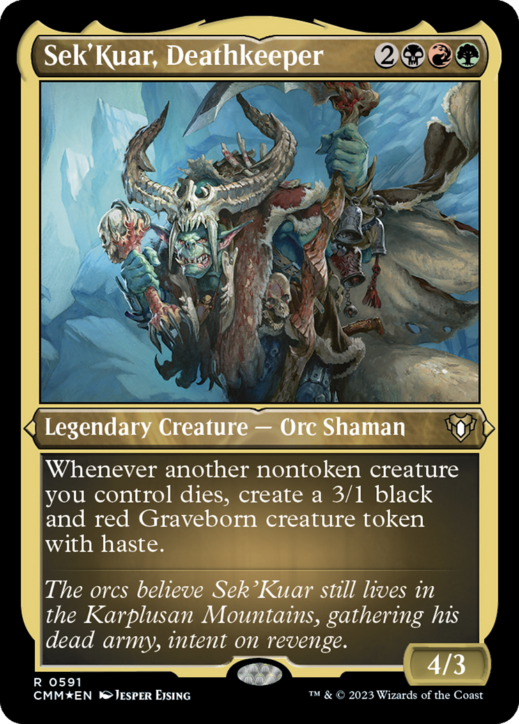 Sek'Kuar, Deathkeeper (CMM-591) (Etched Foil)