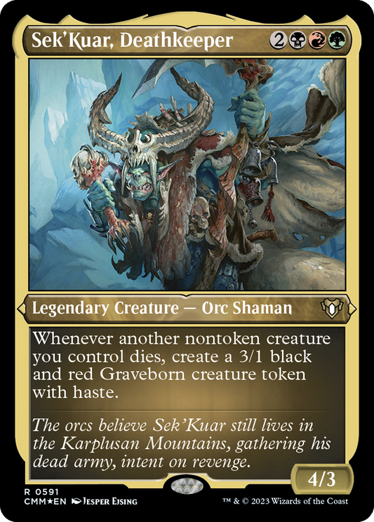 Sek'Kuar, Deathkeeper (CMM-591) (Etched Foil)