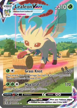 Leafeon VMAX (Alternate Art Secret) (EVS-205) (Holofoil)