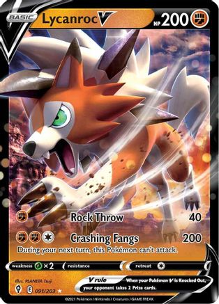 Lycanroc V (EVS-091) (Holofoil)