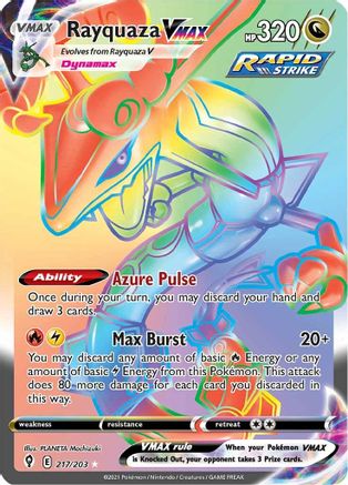 Rayquaza VMAX (Secret) (EVS-217) (Holofoil)