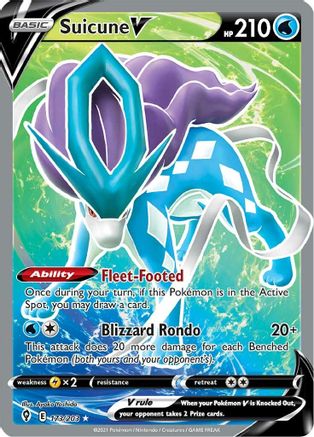 Suicune V (Full Art) (EVS-173) (Holofoil)