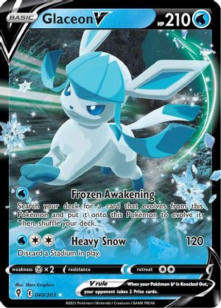 Glaceon V (EVS-040) (Holofoil)
