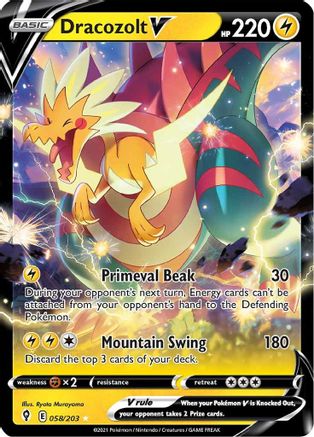 Dracozolt V (EVS-058) (Holofoil)