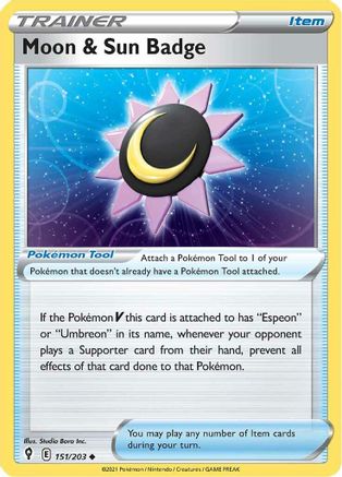 Moon & Sun Badge (EVS-151) (Reverse Holofoil)