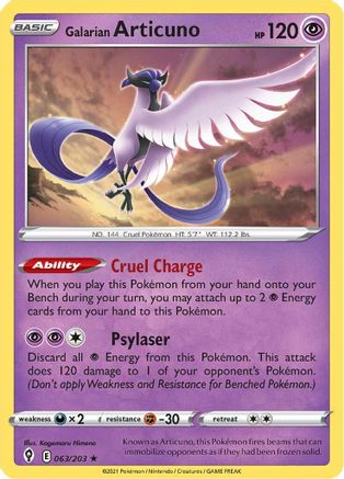 Galarian Articuno (EVS-063) (Holofoil)