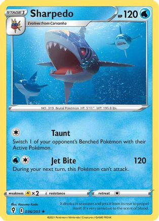 Sharpedo (EVS-036) (Reverse Holofoil)