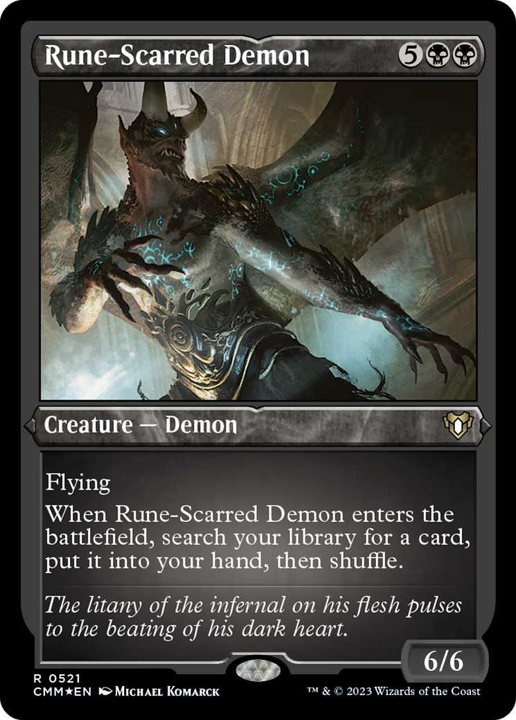 Rune-Scarred Demon (CMM-521) (Etched Foil)