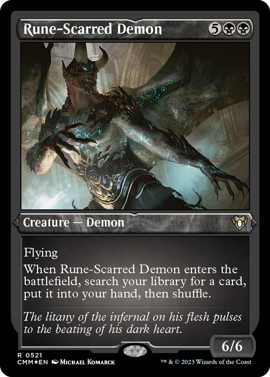 Rune-Scarred Demon (CMM-521) (Etched Foil)