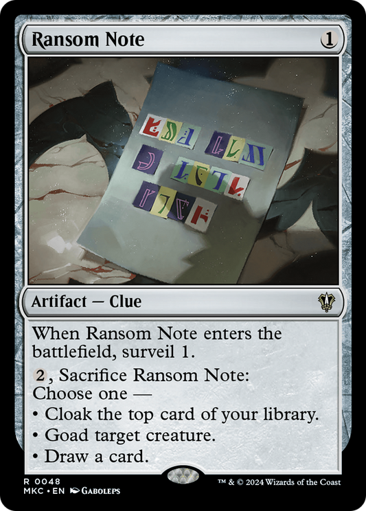 Ransom Note (MKC-048)