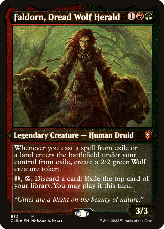 Faldorn, Dread Wolf Herald (CLB-932) (Etched Foil)