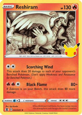 Reshiram (CEL-002) (Holofoil)
